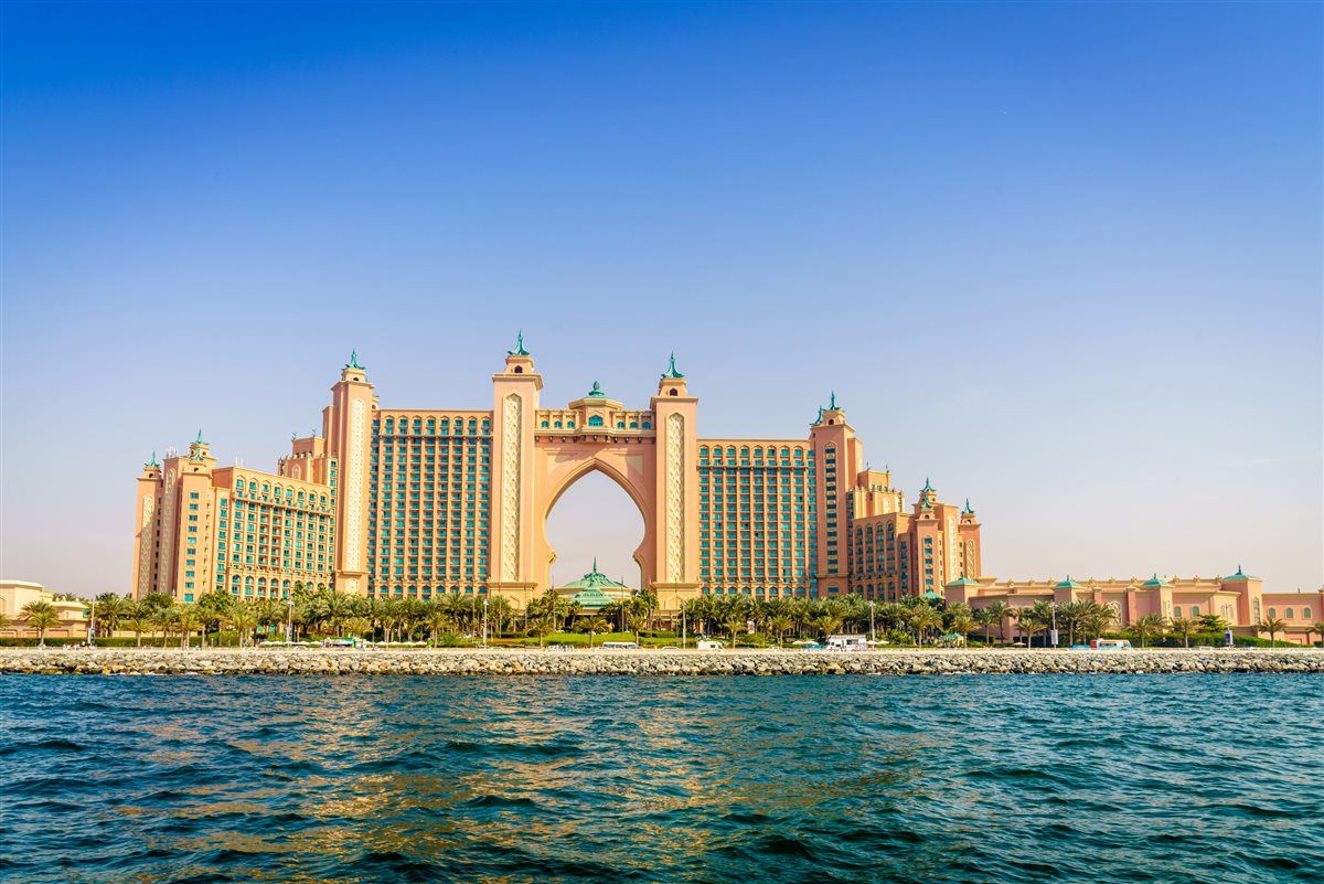 Atlantis, The Palm and the Dubai coastline, UAE